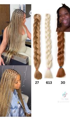 Mixing Hair Color, Blonde Braiding Hair, Honey Blonde Color, Braiding Hair Colors, Blonde Braids, Braided Cornrow Hairstyles