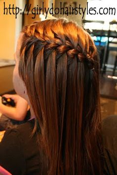 Types Of Braids, Waterfall Braid, Great Hair, Hair Dos, Hair Designs, Pretty Hairstyles, Kids Hairstyles, Hair Hacks, Cute Hairstyles