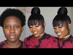 Hairstyles Before Wash Day, Ninja Bun, Bun With Bangs, Protective Style Braids, Braiding Hair Colors, Short Afro