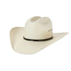 Style number: SSLLNO-304281. Oval shape. Natural color. Vent holes on both sides. Brown hatband. 4 1/4 inch brim. 4 1/8 inch crown. 100% shantung straw. Stetson Straw Cowboy Hat, Classic White Straw Hat For Ranch, White Wide Brim Rigid Hat, Classic White Straw Hat For Rodeo, Rigid Wide Brim Hat For Rodeo, Western Style Fitted Sun Hat With Flat Brim, High Crown Hats For Summer Rodeo, Classic High Crown Straw Hat For The Beach, White Flat Brim Hat With Rigid Fit