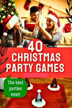 Struggling to find fun Christmas party games that everyone will love? From Christmas Eve games to Xmas games for all ages, this list has something for everyone. Save this pin so you're ready with fun Christmas party games for your next adult Christmas party or family celebration! Adult Christmas Party Games Funny, Christmas Birthday Games, Christmas Game With Gift Cards, Crismas Games, Holiday Carnival Games, Christmas Outdoor Games, Games To Play At Work Christmas Party, Work Xmas Party Games, Family Christmas Party Ideas Activities