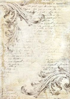 an old paper with ornate designs on it