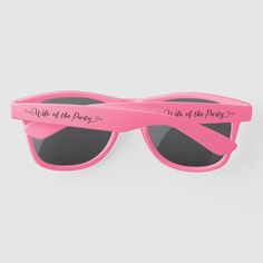 "Wife of the Party Wifelorette Sunglasses, Adult Unisex, Size: Large, Pink Sunglasses Favors, Wife Of The Party, Wedding Sunglasses, Personalized Sunglasses, After The Wedding, Party Sunglasses, Create Your Own Invitations, Bridal Showers, Girls Shopping