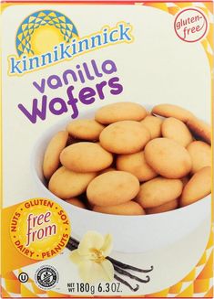 a box of vanilla wafers on a table