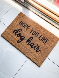 a door mat that says hope you like boo - wees on the floor next to a window