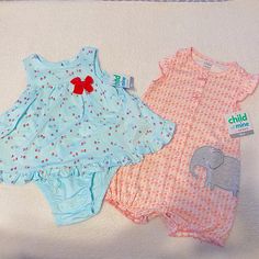 Pair Of Bubble Romper/One Pieces, Both Are Nwt Spring Cute Bubble Romper With Cartoon Print, Cotton Cute Bubble Romper For Playtime, Pink Cotton Bubble Romper For Playtime, Disney Baby Clothes Target, Carters Baby Girl Clothes, Kids Bedroom Inspiration, Bubble Romper, Girl Clothes, Future Baby