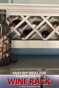 6 Steps for Easy DIY Under-Cabinet Wine Rack Installation Diy Wine Rack, Diy Wine, Do It Yourself Projects, Under Cabinet, Wine Cabinets