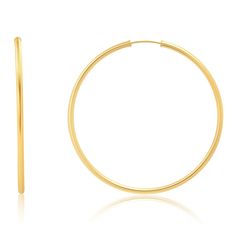 PRICES MAY VARY. SOLID 14K GOLD - These 14k yellow gold hoops, large & very thin (1.5mm in width), are made of real gold and stamped with "14K" on the post. Real gold earrings are great for sensitive skin & will not tarnish over time, even in water! GOLD HOOPS - Lightweight & large gold hoop earrings for women 14k real gold are delicate, measuring 50mm (2 inch) in diameter. Solid gold hoop earrings have endless closures, they are flexible & comfortable to wear without pulling on your lobes. THE Real Gold Hoop Earrings, Real Gold Earrings, Large Gold Hoop Earrings, Large Gold Earrings, 14k Gold Hoop Earrings, Gold Earrings For Women, Gold Hoops, Jewelry Earrings Hoops, Gold Hoop