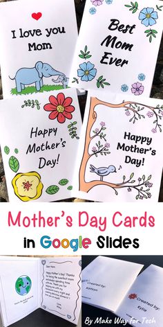 mother's day cards in google slides