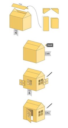 the instructions for how to make a paper house