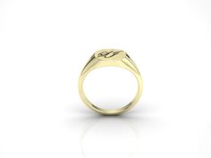 Personalize your signet ring, select your initials. Beautifully hand engraved solid gold signet ring by jewelry designer Ascheron. Heavy weight ring. This ring weights approx 9 grams in 14K gold. Featuring a classic cushion shape top. Engraving - Select 2 or 3 letter initials. Materials - Available in 9K, 14K or 18K yellow, rose and white gold. Measurements - The top of the signet face is 10mm x 10mm wide and 2mm deep. The back of the band measures 2mm wide. This is a high quality solid gold rin Modern Engraved Initial Ring For Formal Occasions, Modern Engraved Initial Ring For Formal Events, Modern Signet Ring With Initials For Formal Occasions, Modern Monogram Signet Ring For Gift, Minimalist Yellow Gold Monogram Signet Ring, Minimalist Formal Monogram Initial Ring, Yellow Gold Signet Ring With Initials For Promise, Modern Personalized Signet Ring For Formal Occasions, Oval Monogram Signet Ring For Promise