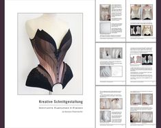 Tutorial: Kreative Schnittgestaltung: Innovative Nahtlinien und Formen Sprache: Deutsch Hast du dich schon immer gefragt, wie man Schnittmuster für die extravaganten Nahtlinien und Silhouetten herstellt, die man bei vielen Couture-Korsetts sieht? In dieser 27-seitigen Anleitung zeige ich anhand konkreter Beispiele, wie man ein Standardschnittmuster für ein schlichtes Vollbrust- oder Unterbrust-Korsett in ein einzigartiges Schnittmuster mit experimentellen Formen und Nahtlinien oder mit einer kom Corset Tutorial, Corset Pattern, English Language, Pattern Making, Triangle Tattoo, E-book, Beautiful Design, Sewing Patterns, United States