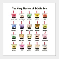 the many flavors of bubble tea