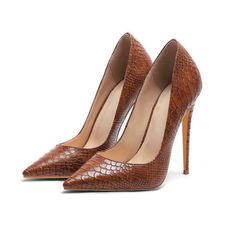 Item Description Women's Shoes Size Chart US AU UK EUR SIZE Length 4.5 3 2.5 35 35 22.1-22.5CM 5 4 3 36 36 22.6-23CM 6 5 4 37 37 23.1-23.5CM 7 6 5 38 38 23.6-24CM 8 7 6 39 39 24.1-24.5CM 9 8 7 40 40 24.6-25CM 9.5 8.5 7.5 41 41 25.1-25.5CM 10 9 8 42 42 25.6-26CM 10.5 9.5 8.5 43 43 26.1-26.5CM     Notice: It may have little color difference according to different screen. Hope you can understand! Any problem, contact me for satisfying solution. Reply in 24 hours as time difference.  Payment 1. We a Brown Pointed Toe Heels With Wrapped Heel, Brown Wrapped Heel Pointed Toe Heels, Brown Party Heels With 4-inch Heel, Brown Heels With 4-inch Heel For Party, Luxury Brown High Heel Court Shoes, Brown High Heel Evening Heels, Brown High Heel Heels For Evening, Evening Brown High Heels, Brown Court Shoes With 4-inch Heel For Party