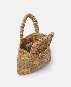 Prada Raffia Bag, Prada Raffia, Brown Sunflower, Sunflower Embroidery, Raffia Tote Bag, Bag Embroidery, Handmade Crochet Bags, Brown Tote Bag, Baby Boy Dress