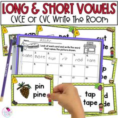 long and short voies cve or cve write the room game with pictures