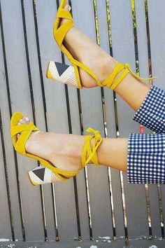 Walking On Sunshine, High Heels Boots, Yellow Heels, Yellow Shoes, Gorgeous Shoes, Suede Sandals, Pretty Shoes