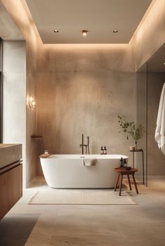 Use these tips to get the perfect blend of Japanese and Scandinavian design with these Japandi bathrooms. Japandi Interior Design Bathroom, Master Bath Tub Ideas, Small Apartment Bathrooms, Japandi Bathrooms, Modern Japanese Bathroom, Japandi Style Bathroom, Bathroom Japanese, Modern Beige Bathroom