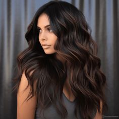 25 Gorgeous Balayage for Dark Hair Ideas Sun Kissed Balayage Black Hair, Dark Hair Golden Highlights, Asian Summer Hair, Natural Balayage Black Hair, 5n Hair Color, Hair Colors For Brown Eyes, Winter Hair Colors For Brunettes, Fall Balayage, Black Hair Balayage