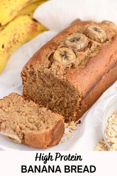 Sugar-free protein banana bread recipe with oats Banana Bread Recipe With Oats, Banana Bread With Oats, Protein Banana Bread Recipe, Bread With Oats, Greek Yogurt Cookies, Recipe With Oats, Banana Bread With Oil, Oatmeal Banana Bread, Protein Banana Bread