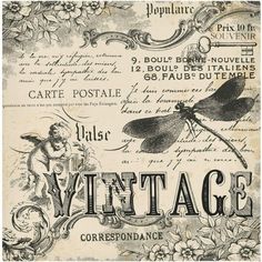 an old fashioned poster with the words vintage on it