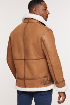 Jason Sheepskin B-3 Bomber Jacket | Overland Rugged Sheepskin Outerwear For Outdoor, Luxury Rugged Shearling Leather Jacket, Brown Rugged Sheepskin Leather Jacket, Brown Military Style Outerwear For Hunting, Military-style Brown Hunting Outerwear, Aviator Jackets, Leather Backpack, Bomber Jacket, Free Shipping