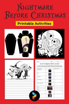 the nightmare before christmas printable activities