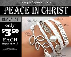 In stock now! Multi Strand Bracelets. YW theme Peace In Christ Peace in Me Jewelry Charm Bracelets. Cute uplifting inspiring reminders of their Personal Progress and Yearly themes. Symbolic charms, love, peace, eternity, scriptures, learn, walk in meekness. Give them as YW gifts for birthdays, Christmas, Missionaries, Presidency, New Beginnings, Personal Progress, Young Women Values, Object Lessons, YWIE, Young Women in Excellence, Secret Sister Gifts, Girls Camp, Pillow treats, or add get addit Young Women Christmas Gifts, Lds Jewelry, Young Women Theme, Bracelets Cute, Gifts For Young Women, Secret Sister Gifts, Lds Young Women, Personal Progress, Multi Strand Bracelet