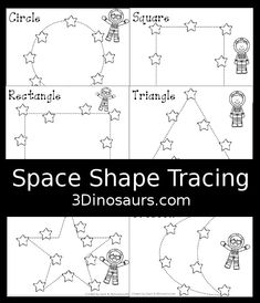 space shape worksheet for kids