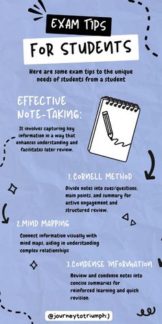 a poster with instructions on how to write an effective note - taking checklist for students