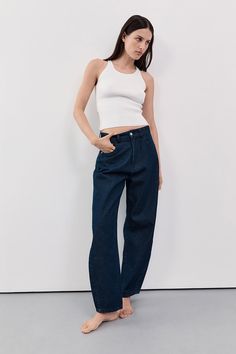 CALEB INDIGO BARREL LEG JEAN | Dissh Maxi Pants, Designer Jeans, Knit Pants