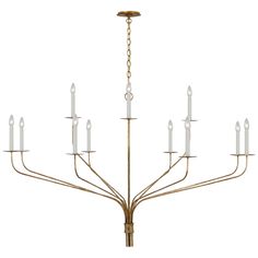 a chandelier with twelve candles hanging from it's center, on a white background