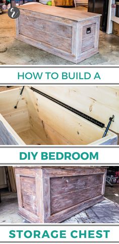 how to build a diy bedroom storage chest from an old wooden box or trunk