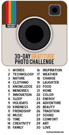 a camera with the words 30 - day photo challenge on it's back side