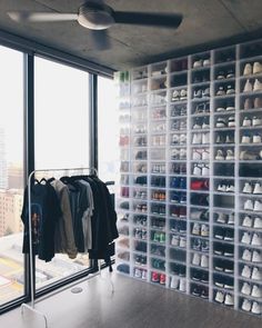 the instagram page shows an image of shoes on display in front of a window