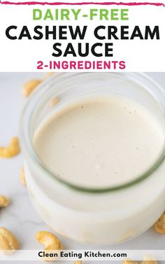 dairy - free cashew cream sauce with 2 ingredients