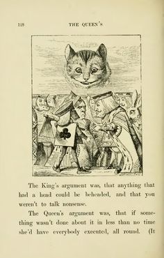 an old book with a drawing of a cat in it's center and the title page below