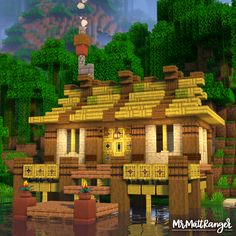 How to Build a Bamboo Starter House with an Interior Block by Block | Minecraft 1.20 Tutorial Cute Minecraft Jungle Houses, Jungle Themed Minecraft Builds, Minecraft Jungle Cottage, Bamboo Jungle House Minecraft, Cherry Blossom Fishing Dock Minecraft, Minecraft Hawaii House, Minecraft Jungle House Tutorial, Minecraft Jungle Temple Base, Small Jungle House Minecraft