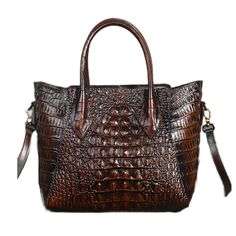 Free U.S. shipping. Style: Animal-print, Classic, Crocodile Printed, Embossed, Vintage , color:Brown, suite for season：Spring, Summer, Autumn, Winter ，Anniversary, Going out, Hanging out, Material Genuine Leather, Brown Retro Crocodile Printed Shoulder Leather Handbags Zipper Tote Bags Winter Anniversary, Retro Handbags, Zipper Tote Bag, Vintage Color, Zippered Tote, Mini Shoulder Bag, Tote Bag Leather, Chain Shoulder Bag, Louis Vuitton Bag Neverfull