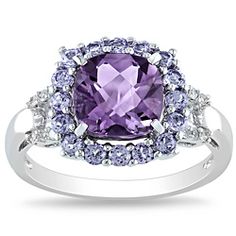 Adorable Style, Frame Ring, Cushion Cut Ring, Tanzanite Diamond, Diamond Fashion Rings, Sparkly Things, Tanzanite Ring, Shiny Things