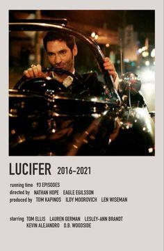 a man driving a car with the caption lucifier 2011