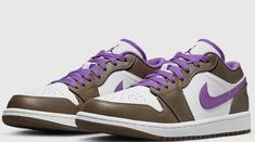 Air Jordan 1 Low Purple, Jordan 1 Low Purple, Logo Wings, 70s Converse, Nike Jordan 1 Low, Nike X Travis Scott, Retro Basketball Shoes, Low Air Jordan 1, Jordan Logo