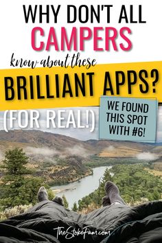 a person laying in bed with the caption why don't all campers know about these brilliant apps? for real