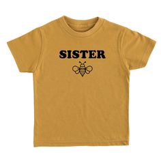 "Sister bee to the rescue! Complete your bee family with this gender-neutral sister bee tee for your little one. Complete your bee family with this gender-neutral sister bee tee for your little one. Check out our entire Bee Family Collection: Mama Bee: https://etsy.me/2DyXxHx Papa Bee Shirt: https://etsy.me/2vnhnkB Brother Bee Shirt: https://etsy.me/2WiZ0Ju Baby Bee: https://etsy.me/2DyYsYv Shirt Details: Organic color options: - Cream, Light Grey or Mustard: 100% organic unbleached cotton No ha Bee Tshirt, Matching Sibling Shirts, Bee Family, Neutral Shirt, Bee Shirt, Matching Family Shirts, Family Photo Shoot, Sibling Shirts, Brother Shirts