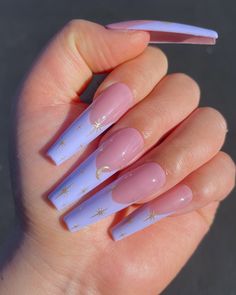 Celestial French-Pamper Nail Gallery-french tip French Tip Set, Field Of Lavender, January Nail Designs, Standing In A Field, Celestial Elements, Star Nail, January Nails, Solid Color Nails, Cleansing Pads