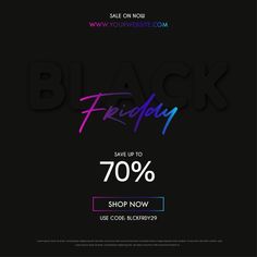 the black friday sale is up to 70 % off