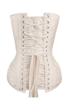 Exquisite Cream Brocade Longline Overbust Waist Trainer – Corset Story US Steampunk Mode, Waist Trainer For Men, Bridal Corset, Waist Cincher Corset, Corset Shirt, Waist Trainer Corset, Lace Tights, Gothic Corset, Waist Training Corset