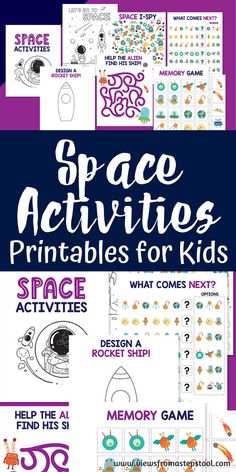 space activities and printables for kids