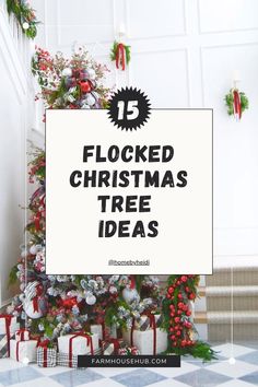 Flocked Christmas Tree Ideas Flocked Tree, Live Christmas Trees