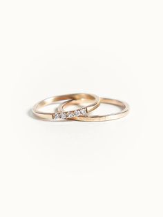 Simple yet detailed Estella ring, Hand forged and hammered in our studio. The ring is so delicate, yet study. Perfect for stacking. Handmade with love in our studio, made to last for a very long time. Made of 14K solid gold. 1.3 mm band width. We love pairing with Tiny diamond ring and Vanee Ring.